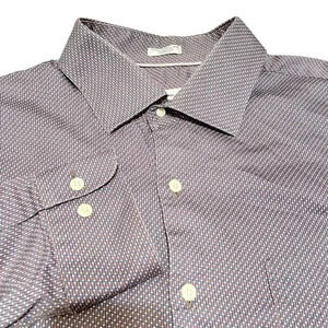 Peter Millar Geometric Purple Men’s XXL Long Sleeve Button Front Shirt